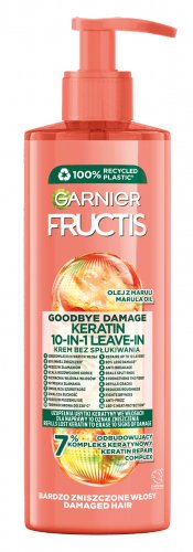 GARNIER FRUCTIS - GOODBYE DAMAGE KERATIN 10 IN 1 - Damaged hair cream - 400 ml - LEAVE IN