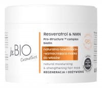 beBIO - LONGEVITY - Natural Moisturizing & Strengthening Hair Mask - Naturalna nawilżająco-wzmacniająca maska do włosów - Regeneracja i odżywienie - 250 ml