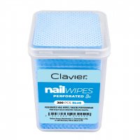 Clavier - Perforated Nail Wipes - Perforowane waciki bezpyłowe w pudełku - 200 sztuk - Blue 