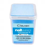 Clavier - Perforated Nail Wipes - 200 pieces - Blue 