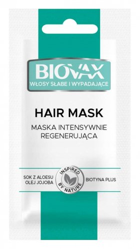 BIOVAX - WŁOSY SŁABE I WYPADAJĄCE - Intensive Regeneration Hair Mask - Intensywnie regenerująca maska do włosów słabych i wypadających - 20 ml