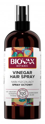 BIOVAX - BOTANIC - Vinegar Hair Spray - Nabłyszczający spray octowy - Wzmocnienie i blask - 200 ml