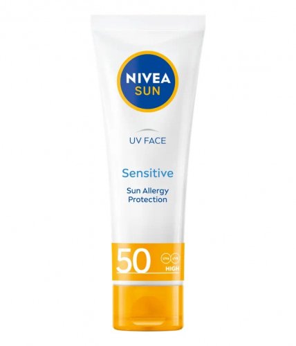 Nivea - SUN - UV FACE - Sensitive - Krem ochronny do twarzy dla skóry wrażliwej SPF50 - 50 ml 