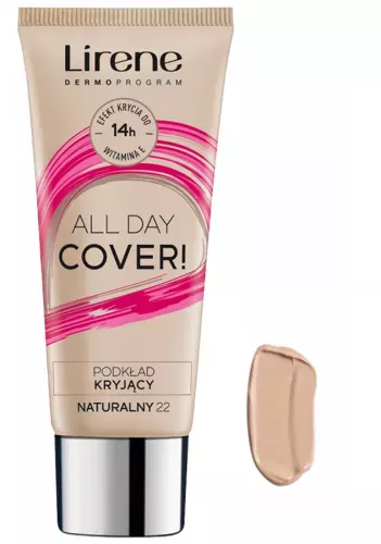 Lirene - Kryjący podkład do twarzy z witaminą E - 30 ml  - 22 - NATURALNY