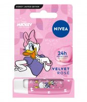 Nivea - Limited Disney Edition - Caring Lip Balm - Velvet Rose - Pielęgnująca pomadka do ust - Daisy - 4,8 g