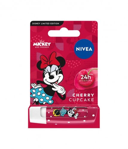 Nivea - Limited Disney Edition - Caring Lip Balm - Cherry Cupcake - Minnie - 4.8 g