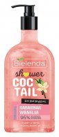 Bielenda - COCTAIL - Shower Coctail - Relaksujący żel pod prysznic - Rabarbar & Wanilia - 400 ml