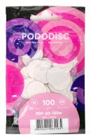 Staleks - Pro Pododisc - Disposable Files - Replaceable pedicure disc covers - size M - 20 mm - 100 grit. - 50 pcs. - White