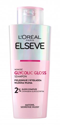 L'Oréal - ELSEVE - Glycolic Gloss - Wygładzający szampon do włosów matowych - 200 ml 