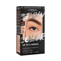 L'Oréal - BROW COLOR - Semi-Permanent Eyebrow Tint - Zestaw do koloryzacji brwi - 3.0 Ciemny Brąz