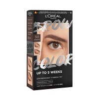 L'Oréal - BROW COLOR - Semi-Permanent Eyebrow Tint - Zestaw do koloryzacji brwi - 5.0 Brunette 