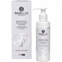 BASICLAB - INTIMIS - Prebiotic gel for intimate hygiene 3% prebiotics, lactobionic acid, trehalose - Balance and soothing - 200 ml