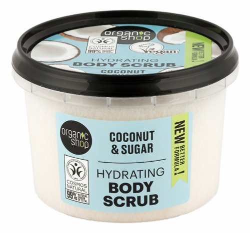 ORGANIC SHOP - Hydrating Body Scrub - Coconut oil and sugar - 250 ml