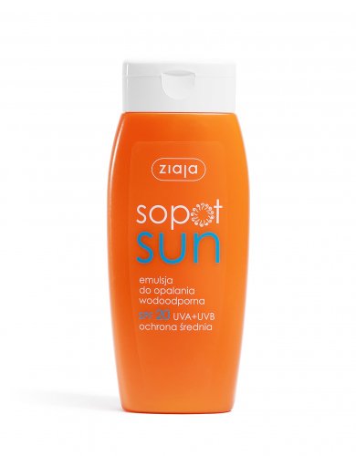 ZIAJA - SOPOT SUN - Wodoodporna emulsja do opalania - SPF20 - 150 ml