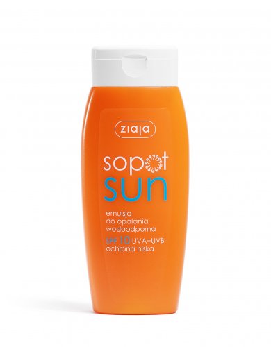 ZIAJA - SOPOT SUN - Waterproof sunscreen emulsion - SPF10 - 150 ml