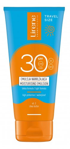 Lirene - Moisturizing Emulsion - Emulsja nawilżająca do opalania SPF30 - 90 ml 