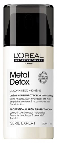 L'Oréal Professionnel - SERIE EXPERT - METAL DETOX - PROFESSIONAL HIGH PROTECTION CREAM - Protective Hair Cream against Frizz and Breakage - Leave In - 100 ml