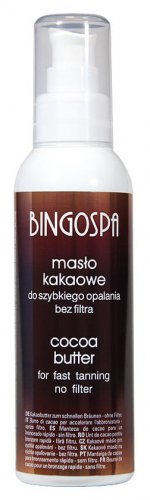 BINGOSPA - Cocoa Butter for Quick Tanning Without Filter - 120 g