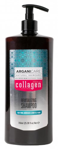 ARGANICARE - COLLAGEN - REVITALIZING SHAMPOO - Kolagenowy szampon do włosów cienkich, zniszczonych i rozdwajających się - 750 ml