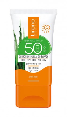 Lirene - Protective Face Emulsion - Ochronna emulsja do twarzy SPF50 - 50 ml 