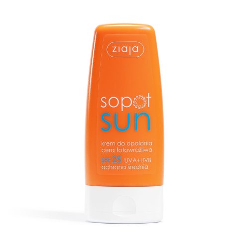 ZIAJA - Sopot Sun - Krem do opalania - Cera fotowrażliwa - SPF25 - 60 ml 