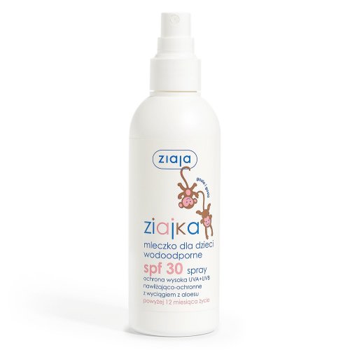 ZIAJA - ZIAJKA - Wodoodporne mleczko dla dzieci powyżej 12 miesiąca życia w sprayu - SPF30 - 170 ml 