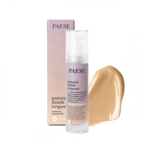 PAESE - Nanorevit - Natural Finish Longwear - Everyday Foundation - Podkład do twarzy - 30 ml - 03 SAND 