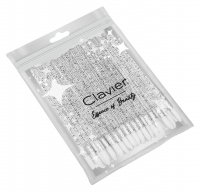 Clavier - Velour lip makeup applicators - Black glitter - 50 pieces