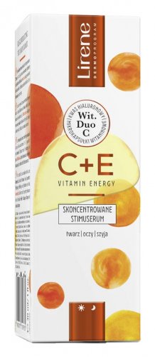 Lirene - C + E PRO VITAMIN ENERGY SERUM - Rozświetlająco-wygładzające serum do twarzy i szyi - 30 +