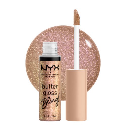 NYX Professional Makeup - Butter Gloss Bling! - Błyszczyk do ust - 8 ml  - 01 BRING THE BLING