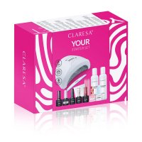 CLARESA - YOUR STARTER SET - Hybrid manicure starter set with a lamp 
