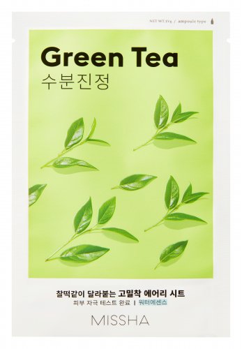 Missha - Airy Fit Sheet Mask Green Tea - Maseczka do twarzy z ekstraktem z zielonej herbaty - 1 szt.