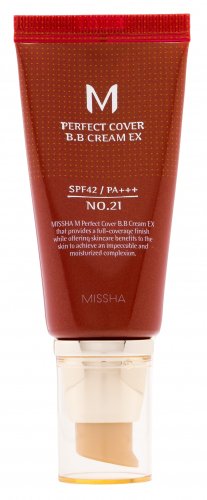 Missha - Perfect Cover BB Cream - BB Cream SPF42 PA+++ - 50 ml - No.21 Light Beige