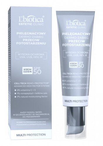 L'biotica - ESTETIC CLINIC - Multi Protection - Pielęgnacyjny dermo-zabieg - Krem do twarzy na dzień przeciw fotostarzeniu - SPF50 - 35 ml