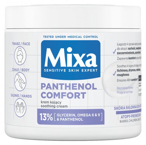 Mixa - PANTHENOL COMFORT - Soothing Cream for face, body and hands - Atopy-Prone Skin - 400 ml