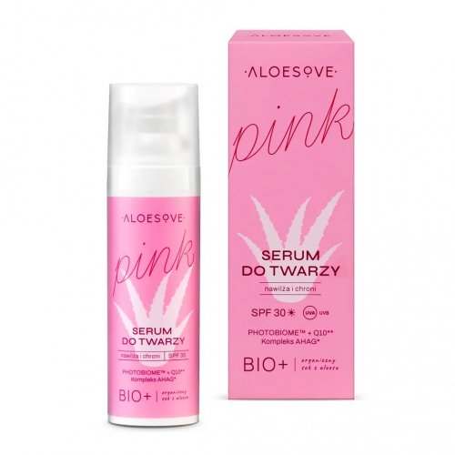 ALOESOVE - Pink - Nawilżające serum do twarzy - SPF30 - 30 ml 