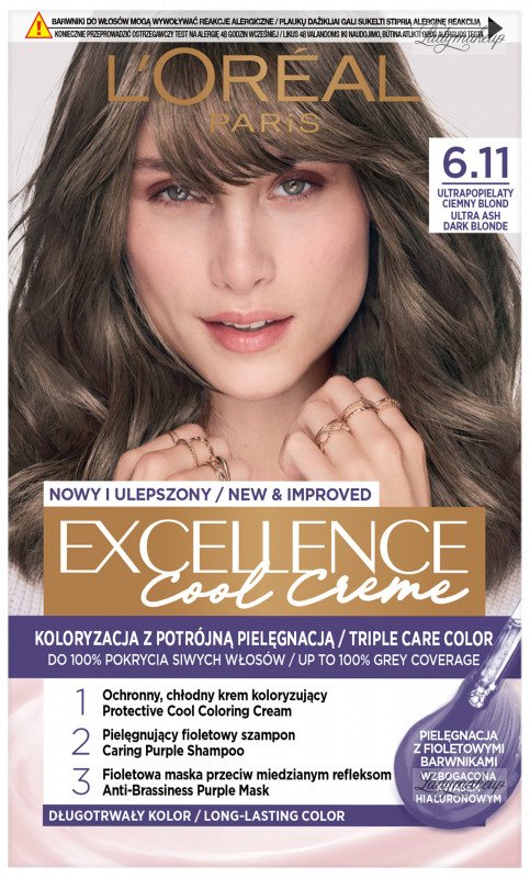 L Or al EXCELLENCE Cool Creme 6 11 Ultra Ash Dark Blonde l-or-al-excellence-cool-creme-6-11-ultra-ash-dark-blonde