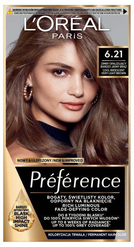 L'Oréal Recital Preference 6.21 Opera – Rich Ash Hair Dye
