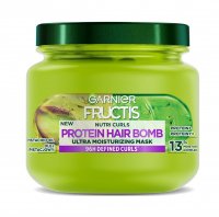 GARNIER - FRUCTIS - NURTI CURLS - Protein Hair Bomb - Ultra Moisturizing Mask - Nawilżająca maska do włosów kręconych - 320 ml 