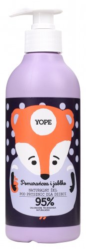 YOPE - NATURALNY ŻEL POD PRYSZNIC DLA DZIECI - Pomarańcza i jabłko - 400 ml