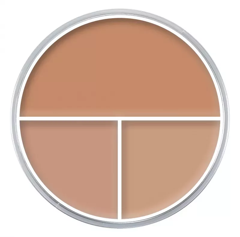 Палетка тональных основ Kryolan Ultra Foundation Trio, 3 оттенка, оттенок 8