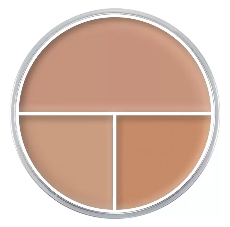 Палетка тональных основ Kryolan Ultra Foundation Trio, 3 оттенка, оттенок 2 P