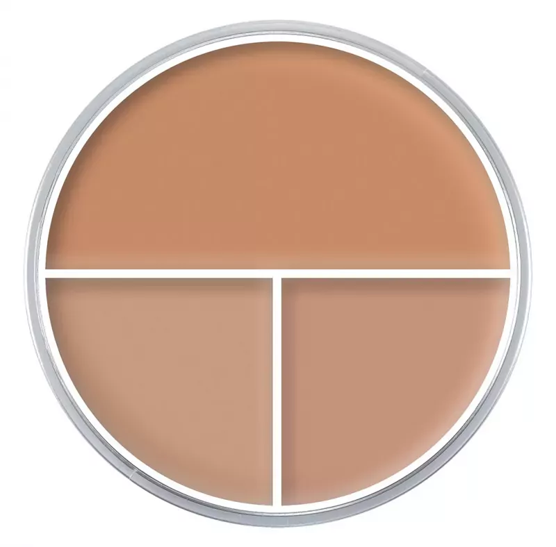 Палетка тональных основ Kryolan Ultra Foundation Trio, 3 оттенка, оттенок 2