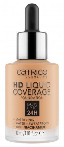 Catrice - HD LIQUID COVERAGE FOUNDATION - Wodoodporny podkład kryjący do twarzy - 30 ml - 034 - MEDIUM BEIGE