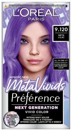 L'Oréal - Préférence - Metal Vivids - Semi-permanentna farba do włosów - 9.120 META LILAC 