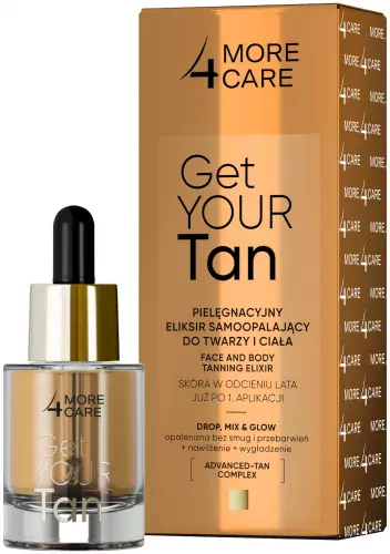 More4Care - Get Your Tan - Face and Body Tanning Elixir for Face and Body - 15 ml 