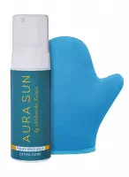 AURA SUN - Self-tanning set - Glove + Extra Dark bronzing foam 150 ml 
