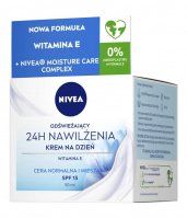 Nivea - 24h Moisturization - Refreshing day face cream for normal and combination skin - 50 ml