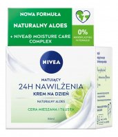 NIVEA - 24h Nawilżenia - Matujący krem do twarzy na dzień do cery mieszanej i tłustej - 50 ml
