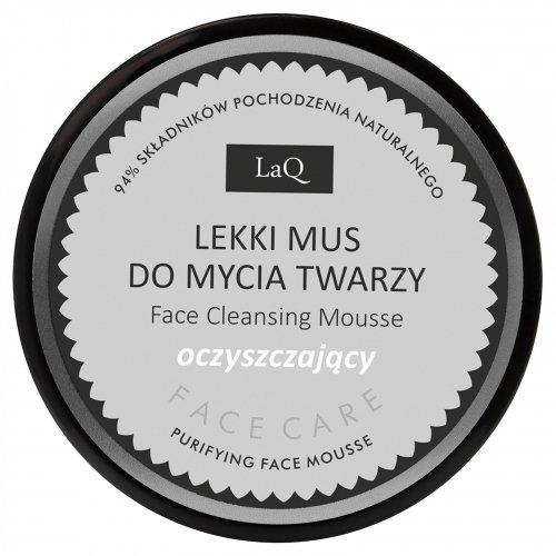 LaQ - Oczyszczający mus do mycia twarzy z aktywnym węglem - 40 g